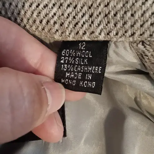 Linda allard Ellen Tracy vintage wool silk cashmere blend one button blazer Size 12