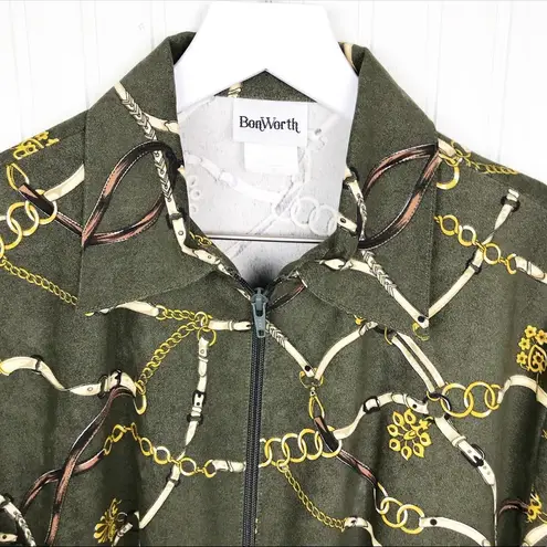 Bonworth Vintage Equestrian Print Zip Up Jacket