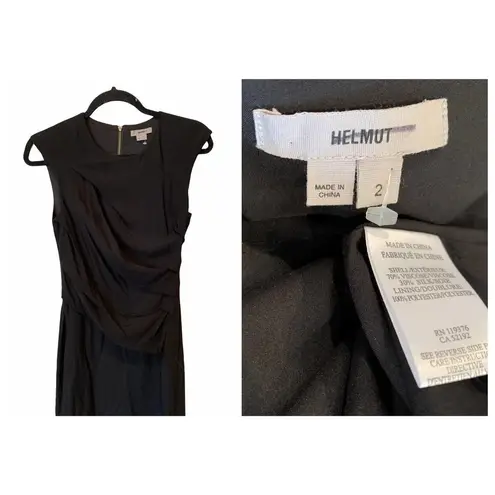 Helmut Lang Silk Flash Drape Twist Dress (2)