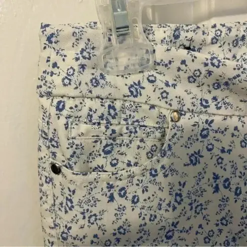 Mario Serrani  Floral Comfort‎ Stretch Pull On Skinny Pants Size M