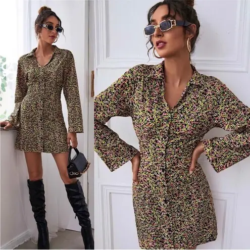 ZARA floral retro mini dress BLOGGERS FAVORITE!! NWT