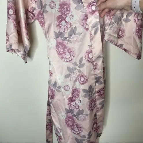 Flora Nikrooz Floral Satin Robe Mini Size Small