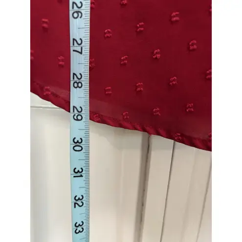 Bloomchic Red Chiffon Textured 3/4 Bell Sleeve Blouse Size 18