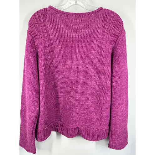 Habitat – 87419 – Easy Crew Neck Sweater color Jam Size Large NWT