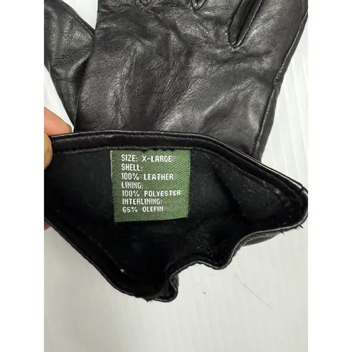 3M Thinsulate 40 gram Thermal Insulated Fleece Lined XL Leather Gloves Black