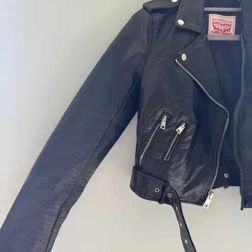 Levi's  Black Snakeskin Leather Jacket NWT