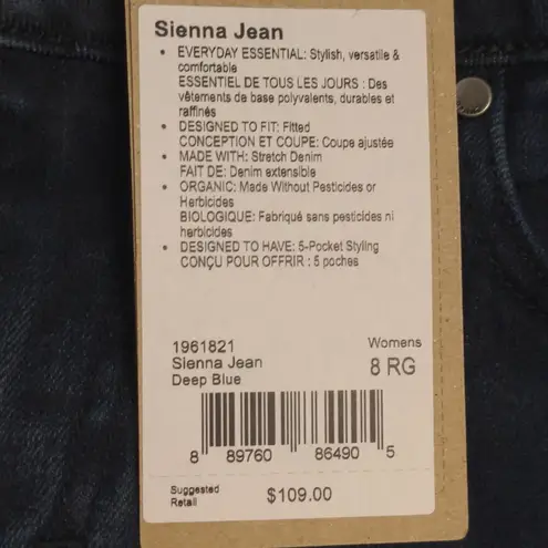 prAna  Sienna Jean Deep Blue Mid-Rise Skinny Stretch Organic 8/29