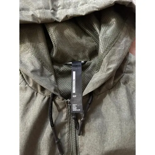 Mondetta Women Green Full Zip Up Hoodie Tunic Windbreaker Size Small