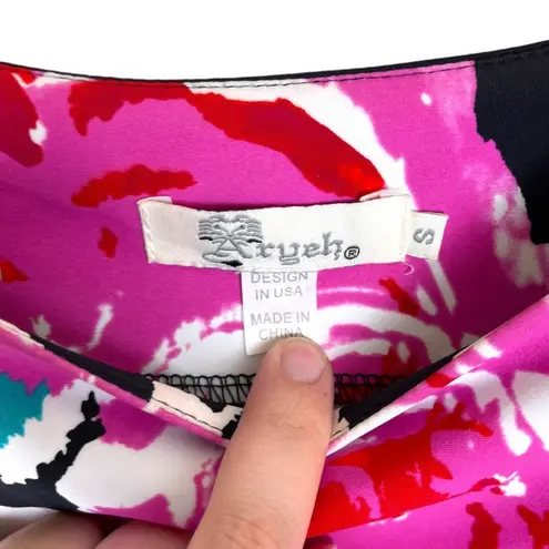 Aryeh Floral Folded Cuff Short Sleeve Dress Anthropologie