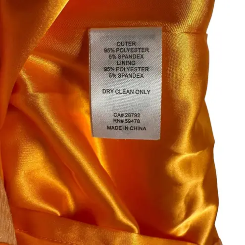 Caroline Constas Orange Sequin Embellished Sleeveless Halter Midi Dress Size M Size M