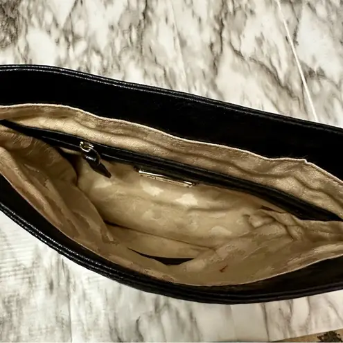 Marciano Black Leather Studded Flip Up Wristlet Clutch Hollywood Biker Mob Wife