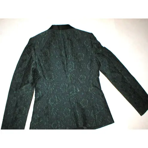 Elizabeth and James NWT $700 Blazer Jacket 8 New Dixie Dark Emerald Green Black