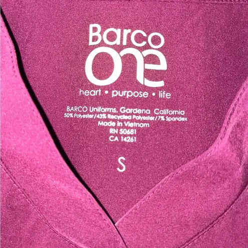 Burgundy Barco One Top and Pants Scrub Set Size Small/Medium