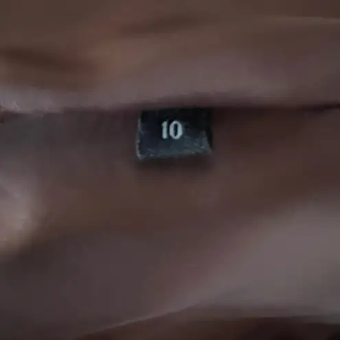 Doncaster Collection Brown Genuine Leather Jacket Size 10 and Skirt Size 12 Set