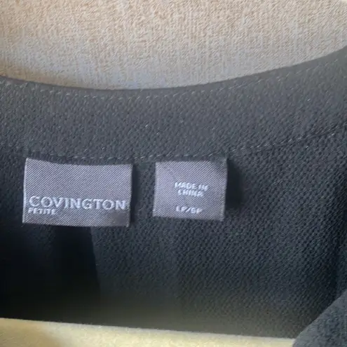 Covington Black 3/4 Sleeve Relaxed Blouse petite large