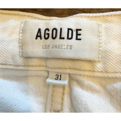 AGOLDE NWT  White Parker Vintage Cut Off Short Button Fly Size 31 - Image 6