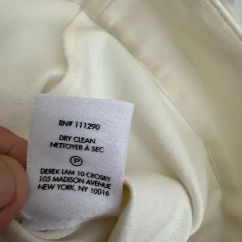 Derek Lam 10 Crosby Front Slit Pants in Crème Size 0