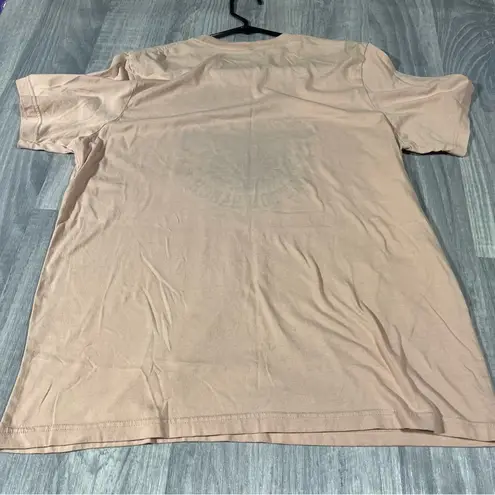 No Brand Pink Beige Graphic T