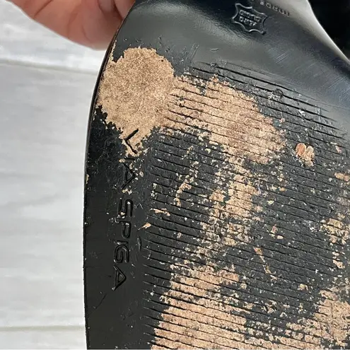 Via Spiga Heels slip on open toed womens Black (size 8.5) chic minimalist party