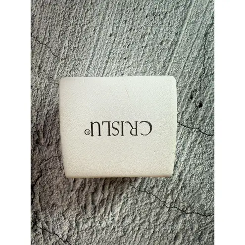 NEW IN BOX Crislu Sterling Silver 18K Gold Plated Cubic Zirconia Earrings