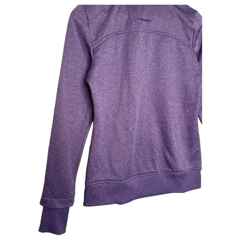 Head Sweatshirt Womens S Tennis Gear High Funnel Zip Neck Fleece Pullover Purple