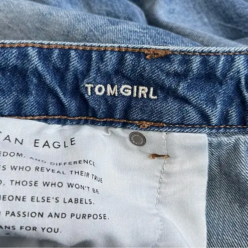 American Eagle  Tom Girl Women’s Jeans Size 14 Cotton
High Rise Button Fly Blue