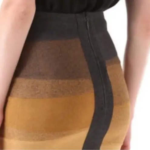Herve Leger Riley Bandage Mini Skirt Brown Ombre