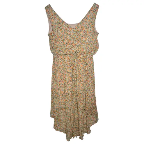 Sweet Storm Floral High Low Dress - Multicolor Y2K 70s Boho Size Medium