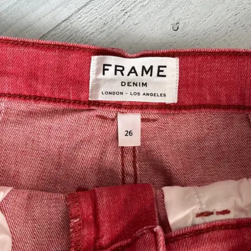 frame denim FRAME Faded Red Denim Mini Skirt Size 26