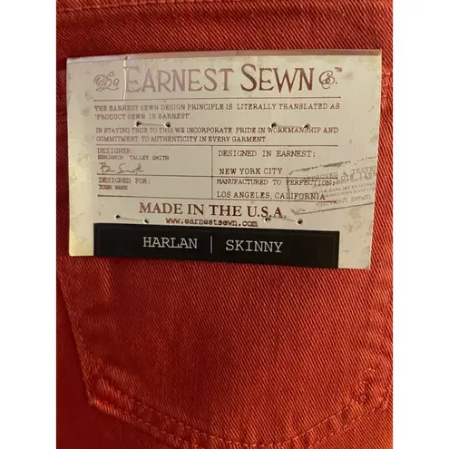 NWT Earnest Sewn Paradise Pink Mid Rise Harlan Skinny Jeans! Size 30/10