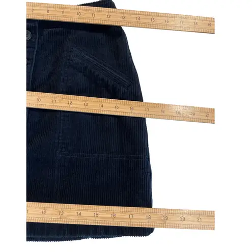 Marine layer Black Button Up Corduroy Mini Skirt Women's Size 0 Retro 90s Y2K