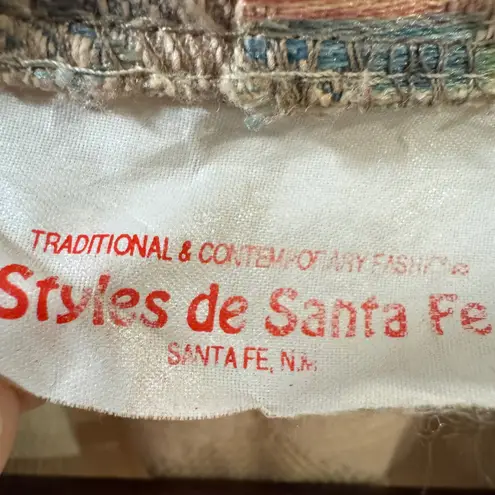 Vintage Styles de Santa Fe Bohemian Abstract Aztec Geometric Vest Women's XL Tan