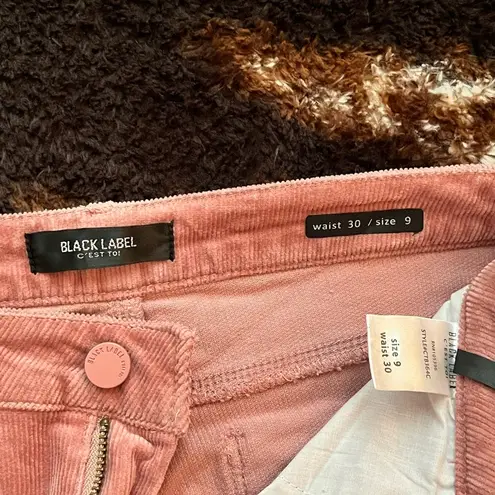 Black Label pink corduroy jeans size 9 waist 30 from buckle high rise