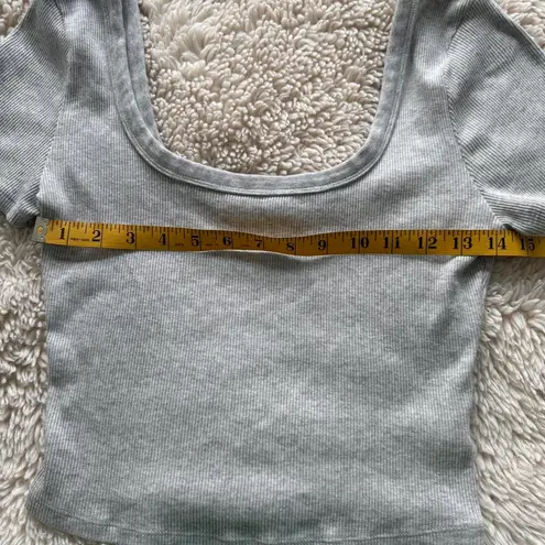 Universal Threads Universal Thread Women's Gray Ribbed Crop Top - Size S thumbnail 5