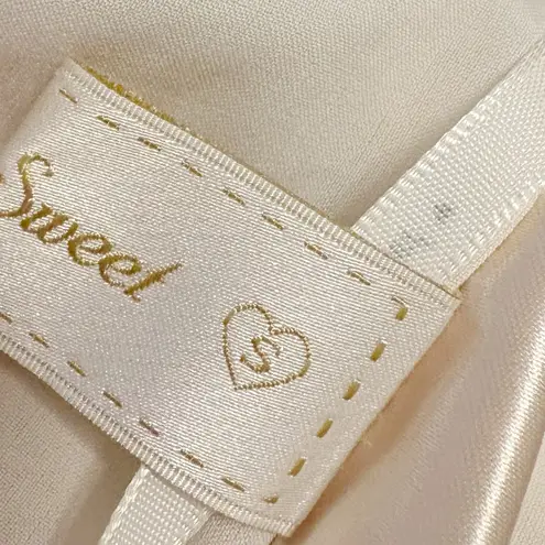 Japanese Kawaii Y2K Cream Ivory Pocketed Pink Button Mini Skirt Skorts Size XS