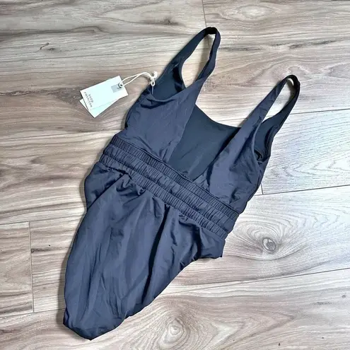 Good American  | Black Drawstring Waist Framer One-Piece Swimsuit | Size 1 Small