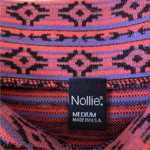 Nollie Aztec Knit Mini Skirt Orange Size M