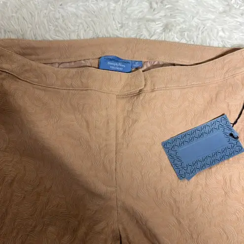 Vera Wang Simply Vera  Pale Pink Straight Leg pants stretchy Size 10 NWT