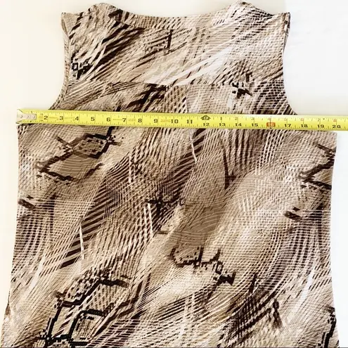 Dana Buchman Sleeveless Top MP Snake Skin Print Lightweight Stretch