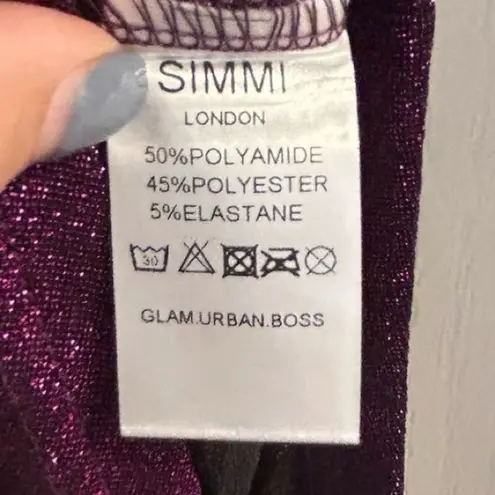 Simmi Women's Asymmetrical Cutout Mini Dress Purple Size M