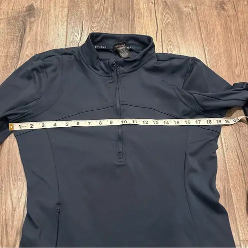 Spyder Active Navy 1/2 Zip Long Sleeve Pullover Women's Sz L Hiking Outdoor Golf