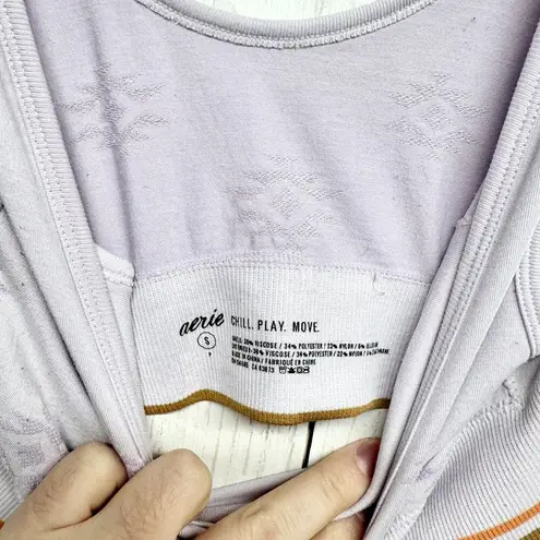 Aerie Offline by Arie Sports Bra Women Size S Purple Sports Bra Casual Cotton Tribal