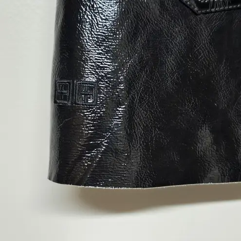 Ksubi Womens Leather Rap Skirt Size 27 Asymmetric Lamb Leather Black EUC
