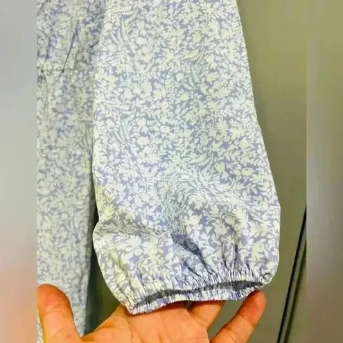 Abound  dress Med Long Sleeve Lavender Floral Ruffle Surplice Mini Dress