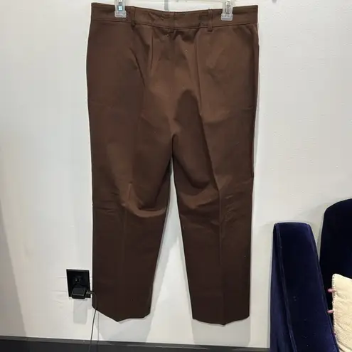 Sag Harbor Sport Petite Brown Flat Front Women's Pants No Tag See Measurements Brown Size 16P - Image 2