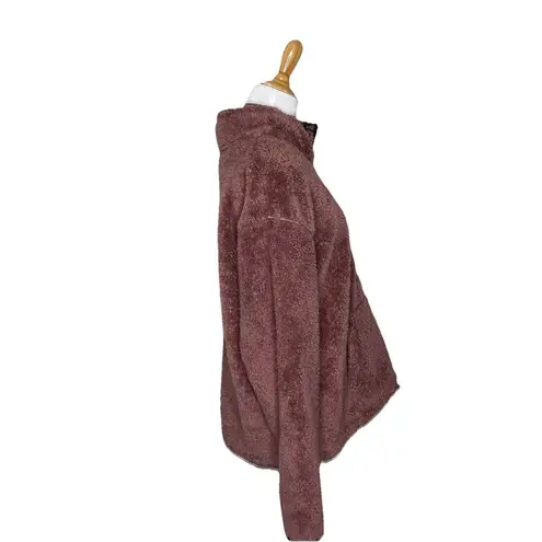 VS PINK Teddy Fleece Half Zip Pullover Sweater Sweatshirt Jacket Size Medium