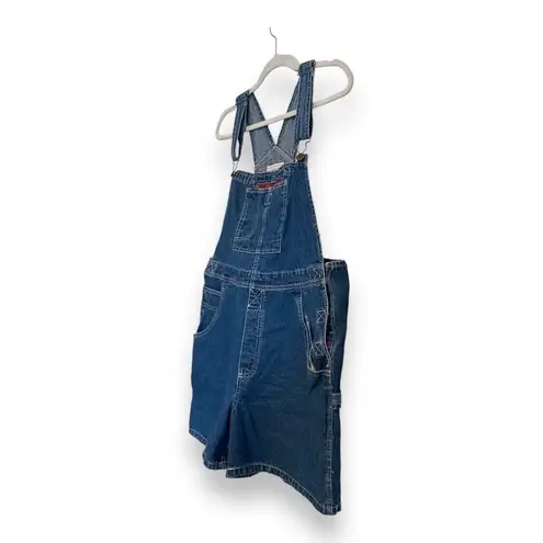 basic editions Womens Vintage Y2K  Blue Cotton Denim Utility Overalls Size Large