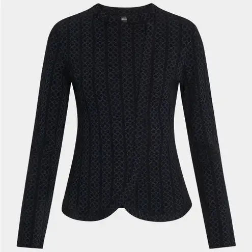 Emporio Armani Asymmetric Knit Jersey Zip-Front Jacket Size 44