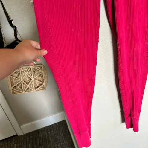 Anthropologie DAILY PRACTICE |  ribbed joggers high rise in hot pink size small