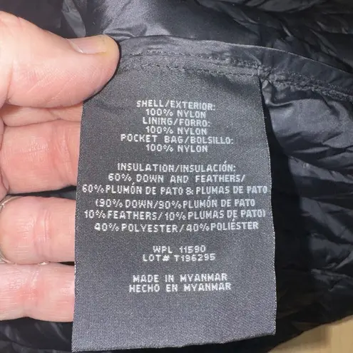 HEATKEEP Long Down BLACK Jacket Size JR Large OR Women's SMALL